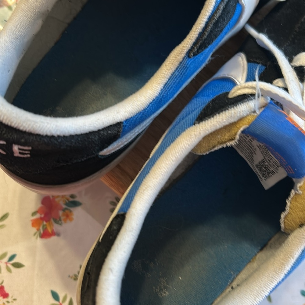 Nike Men’s Heritage SB Skateboard Sneakers Shoes Black and Blue EUC - Picture 8 of 11